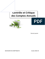 Analyse Et Critique Des Comptes - Syllabus - 2018 - 19 - Partie1
