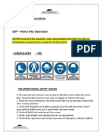 Safe Operating Procedure of Motor Bike