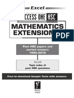 2019 3U Mathematics Extension 1 Success Past Papers EXCEL OTHER