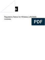 Regulatory Notice For Wireless Lan Modules Consumer NB V5