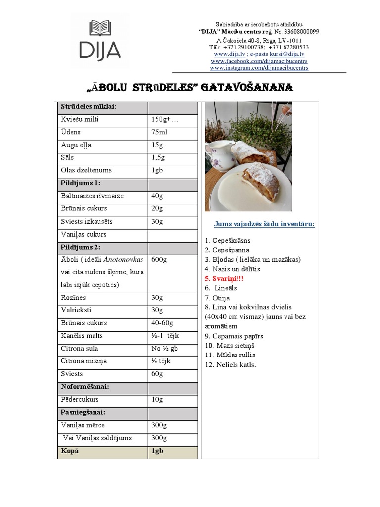 Ābolu Strūdele | PDF