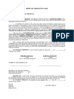 Deed of Absolute Sale Land Transfer