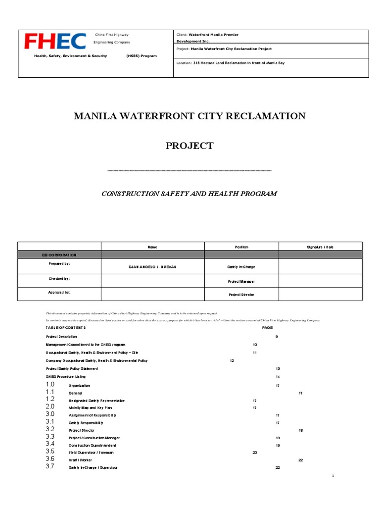 Manila Waterfront City Reclamation Plan | PDF | Personal Protective ...
