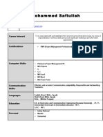 Mohammed Safiullah: Career Interest