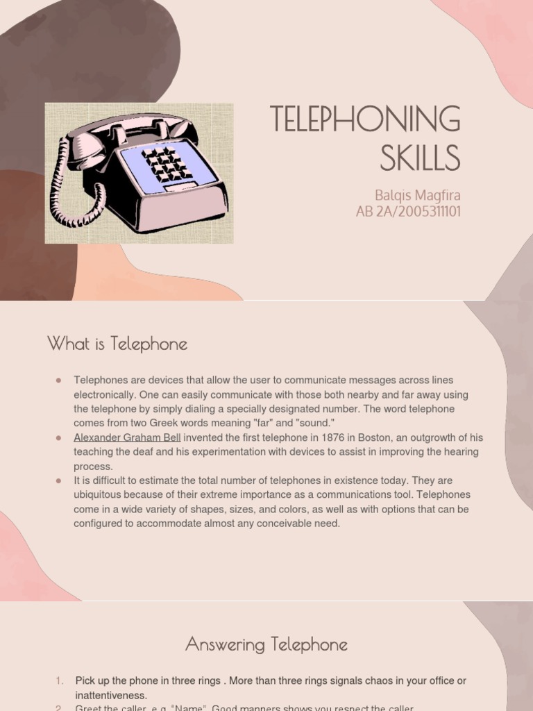 Balqis Magfira - Telephoning Skills | PDF