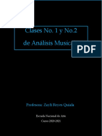 Análisis Musical I, Clases I y II