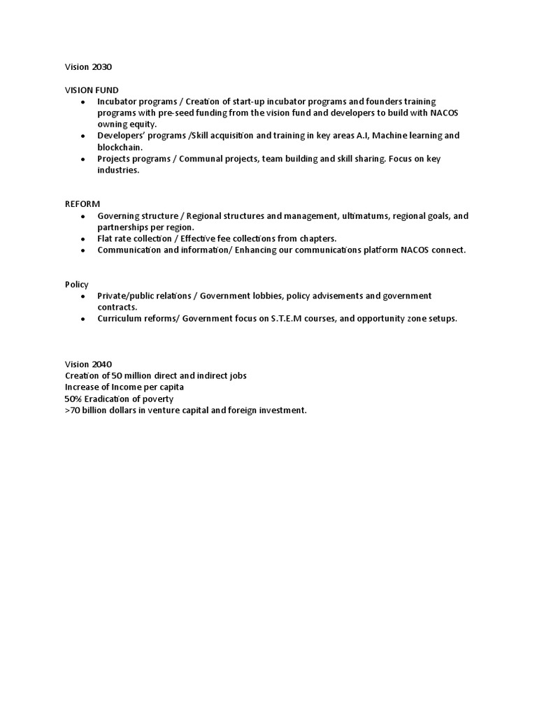 Vision 2030 | PDF