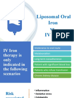 Liposomal Oral Iron vs. IV Iron