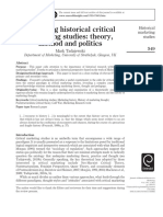 Tadajewski, M. (2011). Producing Historical Critical Marketing Studies- Theory, Method and Politics