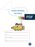 Prueba Informal Pre Kinder