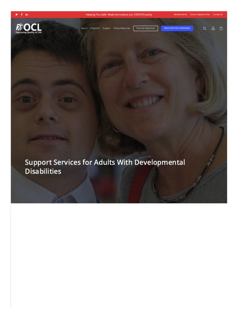 Support Services For Adults With Developmental Disabilities - OCL | PDF ...