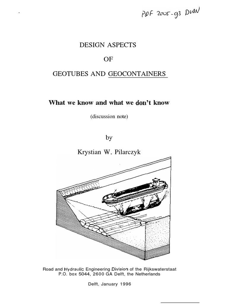 Design 20 Aspects 20 of 20 Geotubes 20 and 20 Geocontainers 1 PDF