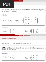 Tipos de Matrizes
