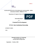 Frontend Web Development INT411: Intra Institutional Internship
