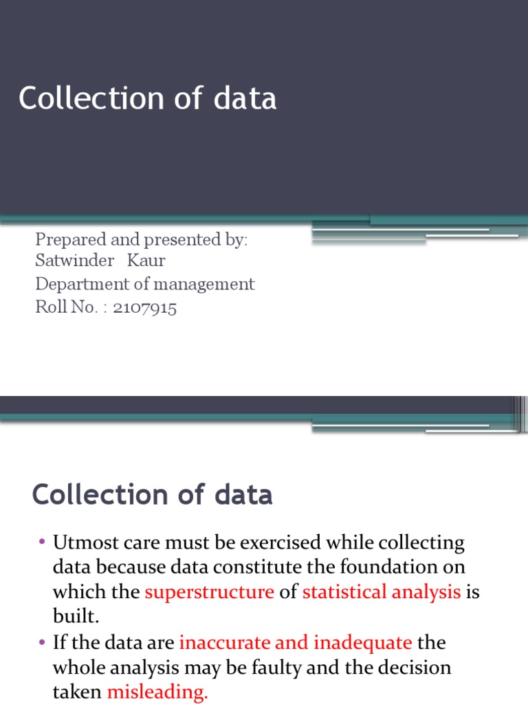Collection of data pdf census data