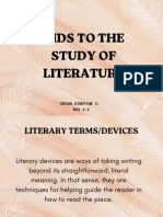 Aids To The Study of Literature: Ordan, Ginepine D. BSA 1-1