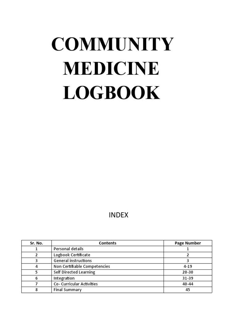 CM Log Book PDF
