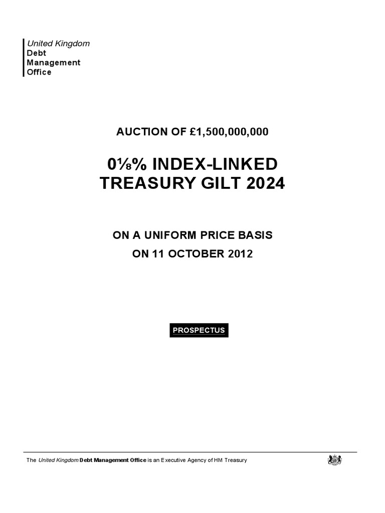 Prospectus PDF Gilt Edged Securities Financial Markets