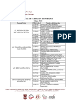 Lista de Tutores y Tutorados Otoño 2021