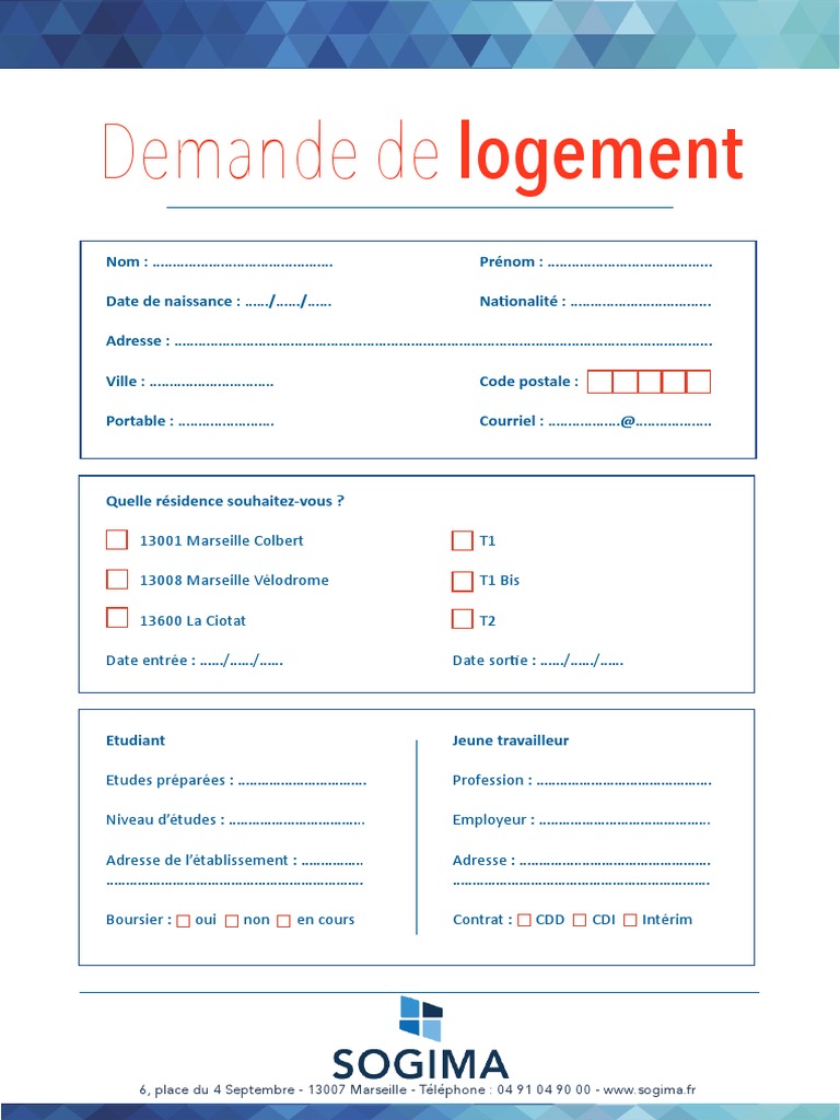 Demande de logement étudiant Sogima | PDF | Justice | Crime et violence