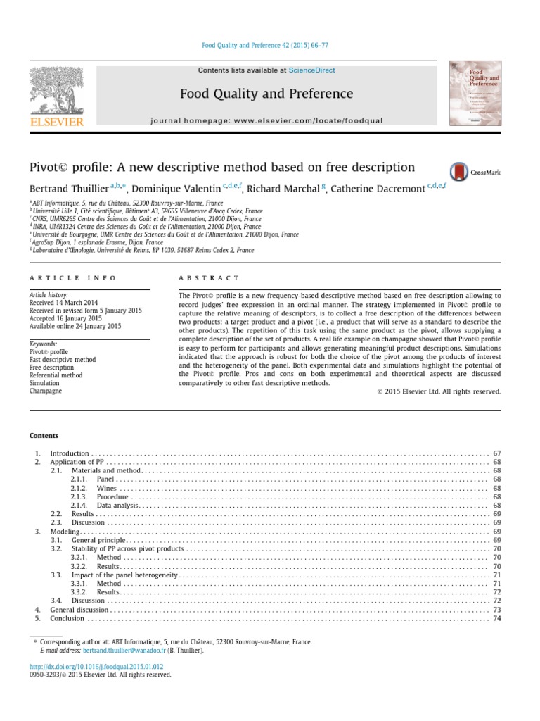 Thuillier Et Al. - 2015 - Pivot Profile A New Descriptive Method Based ...