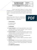 Procedimiento de Acciones Correctivas, Preventivas y Oportunidades de Mejora