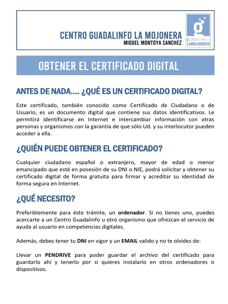 Manual Certificado Digital | PDF | Certificado de clave pública ...