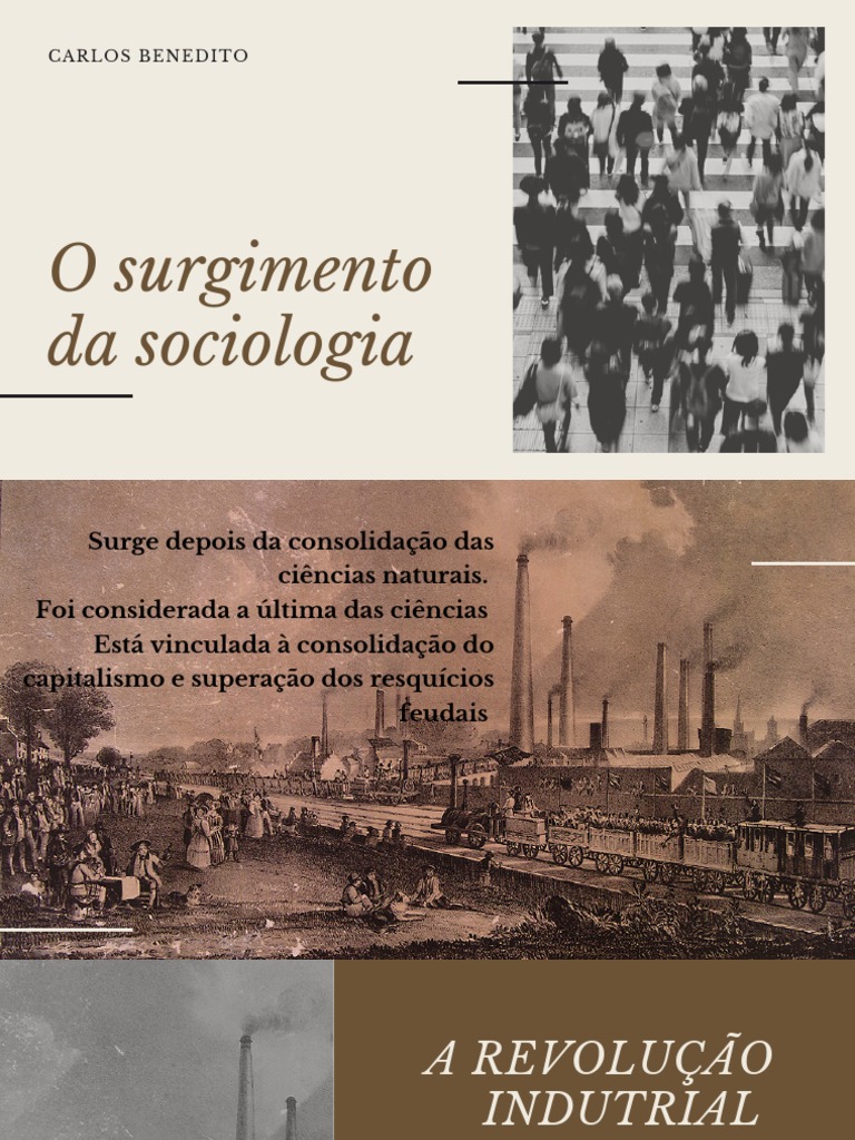 Surgimento da Sociologia e Revolução Industrial | PDF | Sociologia ...