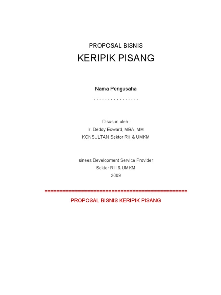 Proposal Bisnis | PDF