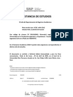 Contancia de Estudios