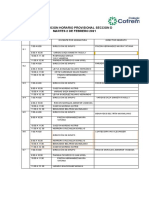 Distribucion Horario Provisional Seccion D