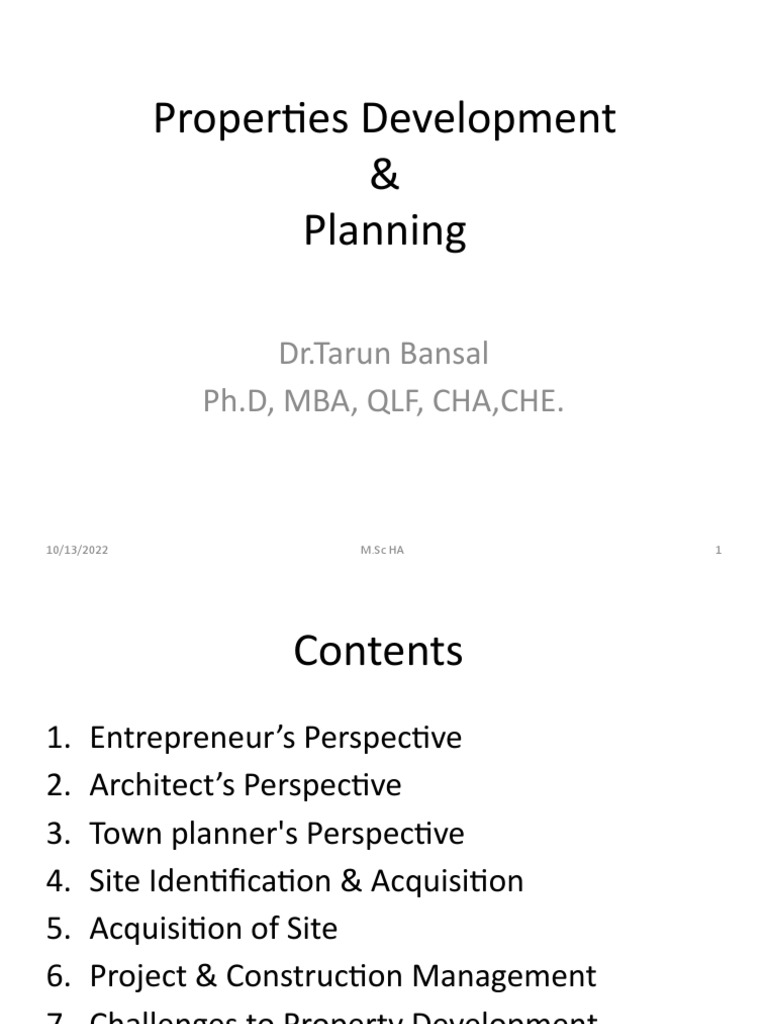 Properties Development Planning 2018 19 | PDF | Property Management | Lease