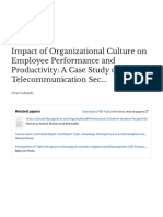 Impact of Organisation Culture on Performance