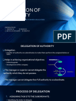 Delegation of Authority