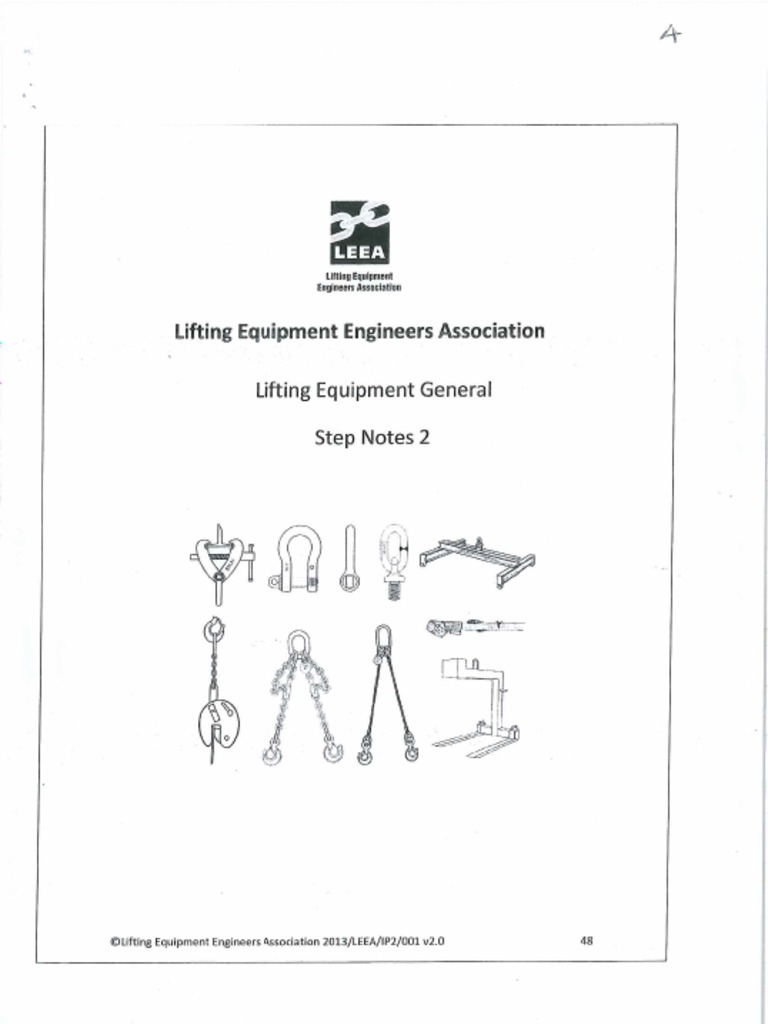 Lifting Equipment Engineers Association Lifting Equipment General