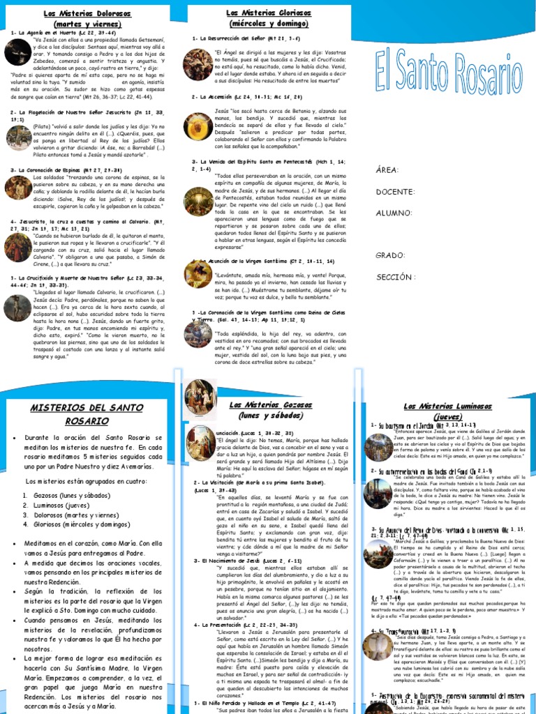 Misterios Dolorosos del Rosario | PDF