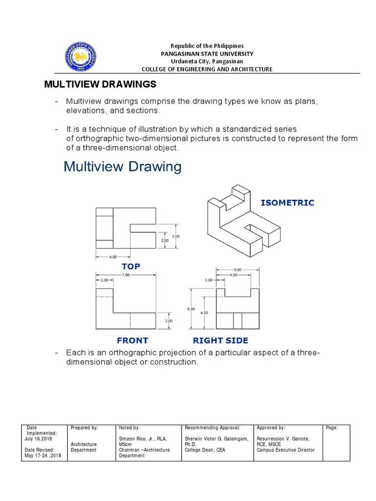Multiview Drawings | PDF | Perspective (Graphical) | Geometry