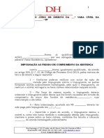 Impugnação ao pedido de cumprimento de acordo judicial