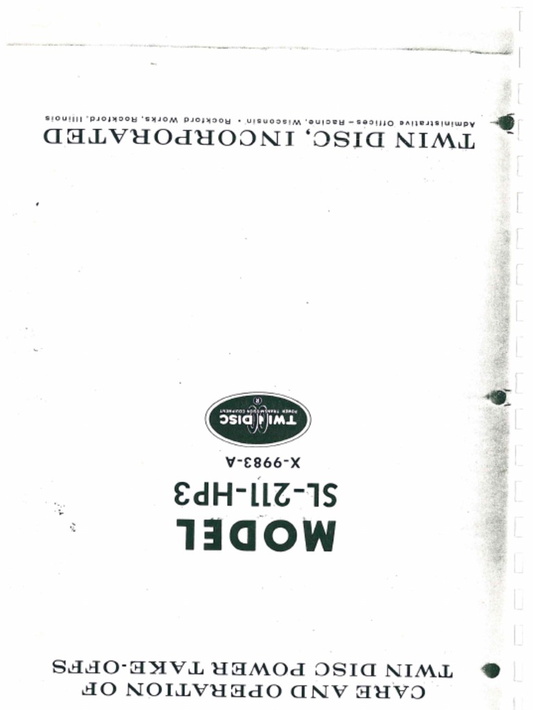 Twin Disc Power TakeOffs sl211hp 3 PDF