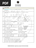 Polynomials Question Bank