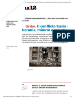 El Conflicto Rusia - Ucrania, Minuto A Minuto - Moscú Lanzó Nuevos Bombardeos y Kiev Atacó Una Ciudad Rusa Fronteriza - Página12