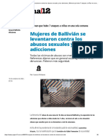 Mujeres de Ballivián Se Levantaron Contra Los Abusos Sexuales y Las Adicciones - Afirman Que Hubo 7 Ataques A Niñas en Una Sola Semana - Página12