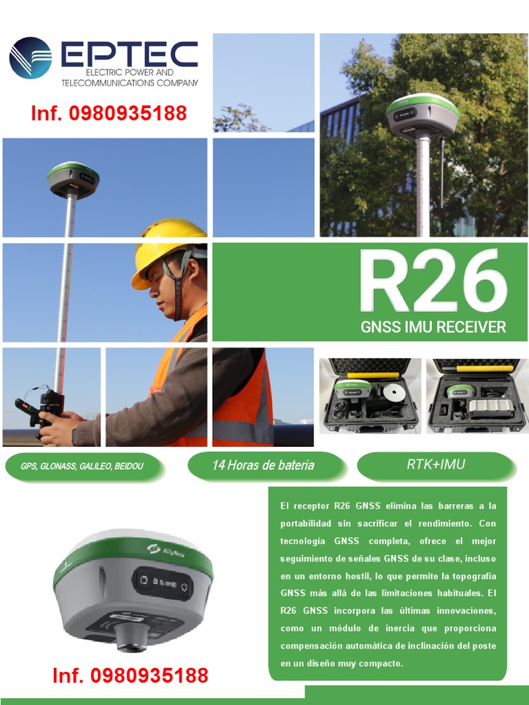 AllyNAV R26 GNSS RECEIVER Especificaciones EPTEC | PDF ...