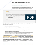 Tema 1 - Qué Es La Intervención Psicosocial