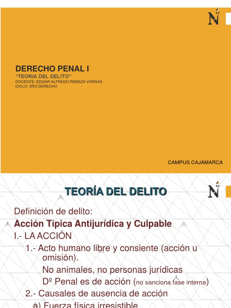 Teoría del Delito en Derecho Penal | PDF | Intención (Derecho Penal ...