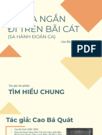 BÀI CA NGẮN ĐI TRÊN BÃI CÁT