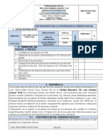 Acta de Conformacion Del Gobierno Escolar 2021