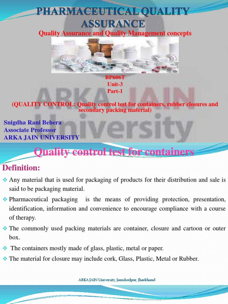 Qa&Qmc Unit 3 Part I Quality Control | PDF