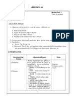 Turner Lesson Plan 2 Screw Thread