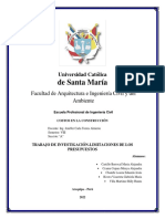 Costos en la construcción: Limitaciones de los presupuestos